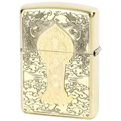 فندک زیپو کاستوم ادیشن چوبی طلایی کد 14426 Zippo Armor Gate Of Happiness