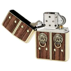 فندک زیپو کاستوم ادیشن چوبی طلایی کد 14426 Zippo Armor Gate Of Happiness