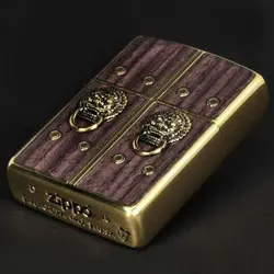 فندک زیپو کاستوم ادیشن چوبی طلایی کد 14426 Zippo Armor Gate Of Happiness