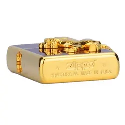 فندک زیپو کاستوم ادیشن قرمز طلایی کد Zippo Winning Winny Zs1136