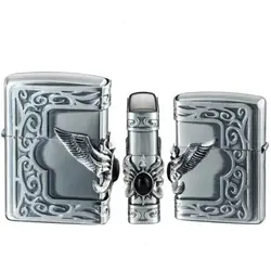 فندک زیپو کاستوم ادیشن کد Zippo Stonewinged Metal Onyx 26895