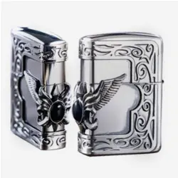 فندک زیپو کاستوم ادیشن کد Zippo Stonewinged Metal Onyx 26895