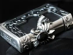 فندک زیپو کاستوم ادیشن کد Zippo Stonewinged Metal Onyx 26895