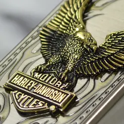 فندک زیپو کاستوم ادیشن نقره ای کد Zippo Harley Davidson Big Eagle HDP-73