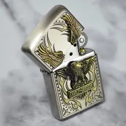 فندک زیپو کاستوم ادیشن نقره ای کد Zippo Harley Davidson Big Eagle HDP-73