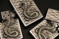 فندک زیپو کد 1300109 Zippo Green Eyed Cobra