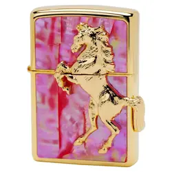 فندک زیپو کاستوم ادیشن صورتی طلایی کد Zippo Winning Winnie Star Shell