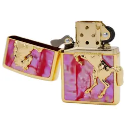 فندک زیپو کاستوم ادیشن صورتی طلایی کد Zippo Winning Winnie Star Shell
