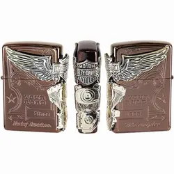 فندک زیپو کاستوم ادیشن رزگلد کد Zippo Harley Davidson HDP-49