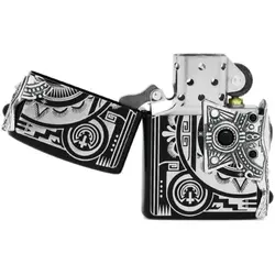 فندک زیپو کاستوم ادیشن کد Zippo Metal Onyx Ion Black Nickel
