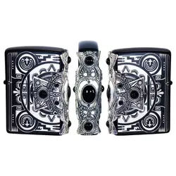 فندک زیپو کاستوم ادیشن کد Zippo Metal Onyx Ion Black Nickel