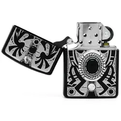 فندک زیپو کاستوم ادیشن کد Zippo Armor Case Kokopeli Onyx