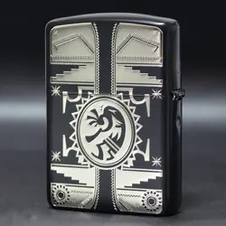 فندک زیپو کاستوم ادیشن کد Zippo Armor Case Kokopeli Onyx