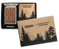 فندک زیپو کد 49708 Zippo Woodchuck Walnut Leaves