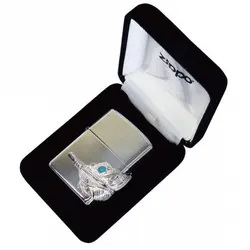 فندک زیپو کاستوم ادیشن نقره ای کد Zippo Big Metal Feather Zs1041