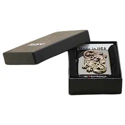 فندک زیپو کاستوم ادیشن کد Zippo Gekko Lucky Charm Black Nickel