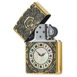 فندک زیپو کاستوم ادیشن طلایی کد Zippo Armor Shel Watch Inlay BS2-81b