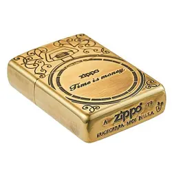 فندک زیپو کاستوم ادیشن طلایی کد Zippo Armor Shel Watch Inlay BS2-81b