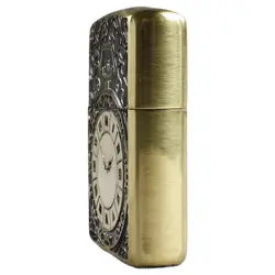 فندک زیپو کاستوم ادیشن طلایی کد Zippo Armor Shel Watch Inlay BS2-81b