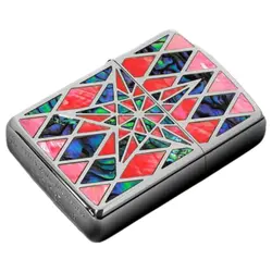 فندک زیپو کاستوم ادیشن نقره ایی کد Zippo Armor Shell Star SV-2
