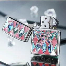 فندک زیپو کاستوم ادیشن نقره ایی کد Zippo Armor Shell Star SV-2