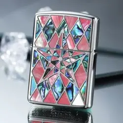 فندک زیپو کاستوم ادیشن نقره ایی کد Zippo Armor Shell Star SV-2