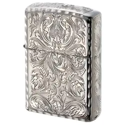 فندک زیپو کاستوم ادیشن نقره ایی کد Zippo Armor Arabesque Platinum plating
