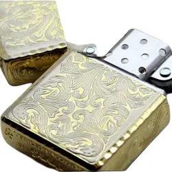 فندک زیپو کاستوم ادیشن طلایی کد Zippo Armor King gold-plated