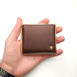 کیس سیگار چرمی قهوه ایی Vom Hofe 801100