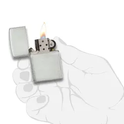 فندک زیپو تمام نقره آرمورکیس مات کد 27