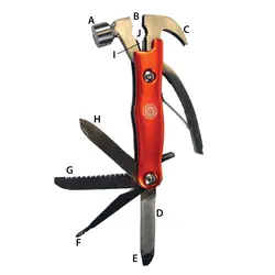 چکش 10 کاره یو‌اس‌تی Hammer Beast Multi-Tool, Orange