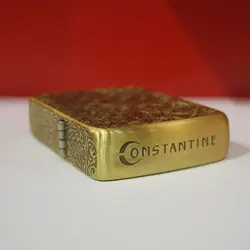 فندک زیپو کنستانتین طلایی با حکاکی عمیق مدل 1941 CONSTANTINE