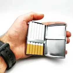 کیس سیگار Brushed Chrome