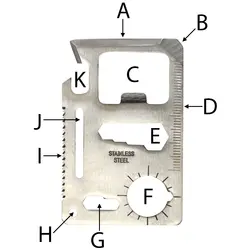 کارت تول 11 کاره یو‌اس‌تی Survival Card Tool 0.5