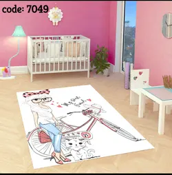 فرشینه نوجوان طرح دخترک دوچرخه سوار7049