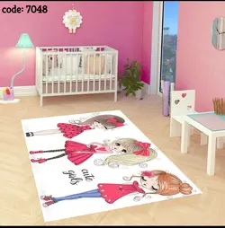 فرشینه نوجوان طرح دختران لباس صورتی 7048