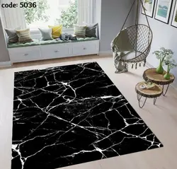 فرشینه طرح سنگ مرمر مشکی 5036