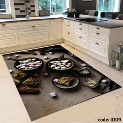 فرشینه اشپزخانه طرح هات چاکلت 4109