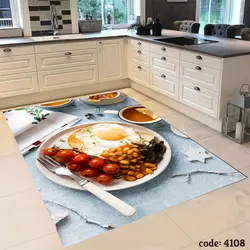 فرشینه اشپزخانه طرح نیمروی صبحانه 4108