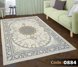 روفرشی طرح بنفشه زمینه کرم