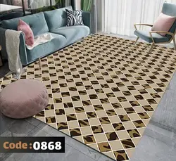 روفرشی طرح شطرنجی قهوه ای نسکافه ای