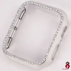 محافظ اپل واچ نگین دار 44 میلی متری نقره ای