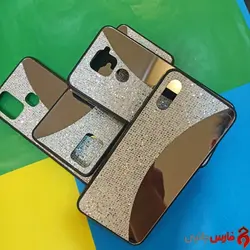 قاب آینه ای پولکی سفید سامسونگ A11