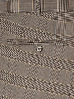 کت و شلوار چهارخانه نخودی