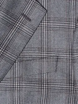 کت و شلوار چهارخانه طوسی