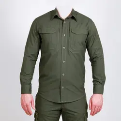 پیراهن تاکتیکال کتان خاکی