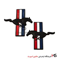 آرم اسب فورد موستانگ پرچم دار مشکی