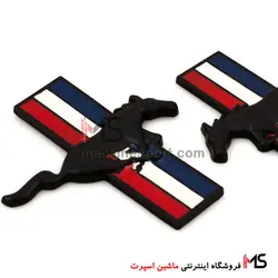 آرم اسب فورد موستانگ پرچم دار مشکی