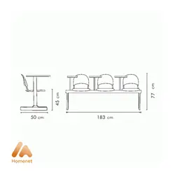 نیمکت آموزشی متال پلاست برند نظری