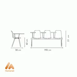 نیمکت آموزشی فایبر پلاست برند نظری
